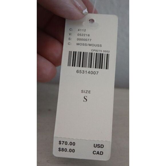 Pilcro Anthropologie Women's Sz S Moss Green Thermal Waffle Henley L/S Shirt $70 - Picture 6 of 7